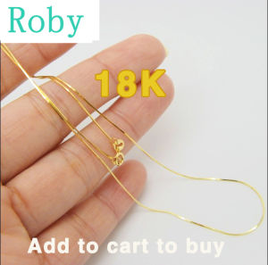 [totoong Gold] COD Limited Today 100% Original 18K Saudi Gold Pawnable Necklace Snake Bone Chain Ripples of Water Chain K Gold Necklace 18 K Necklace Male Style of Necklace
