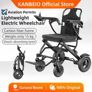 KANBEIO Carbon Fibre Lightweight Electric Wheelchair Foldable 10AH Battery 20KM Range Aeroplane-ready