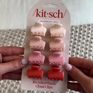 Bộ 5 dây buộc tóc lụa siêu nhỏ kiểu Kitsch dành cho nữ - Hoa anh đào Giúp tóc không bị xù sau khi đánh răng không gây nếp nhăn mềm mại hơn cả scrunchie lụa phụ kiện tóc thời trang phù hợp với mọi loại tóc.