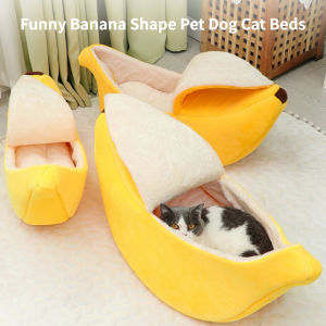 Banana Cat Bed House: A Multicolor Dog Cushion & Funny Cute Cozy Cat Mat Beds