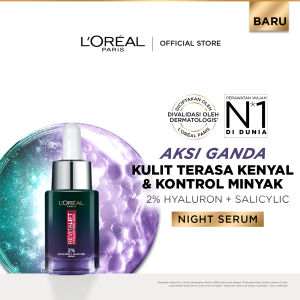 Loreal Paris Revitalift Hyaluronic Acid Oil Control 2% Hyaluronic Acid + Salycilic Acid Night Serum – Kulit Terasa Kenyal & Replumping