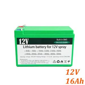 for Electric Sprayers 12V 8Ah/10Ah/12Ah/14Ah/16Ah/20Ah for Special-Purpose Lithium Battery Large Capacity Charging Battery