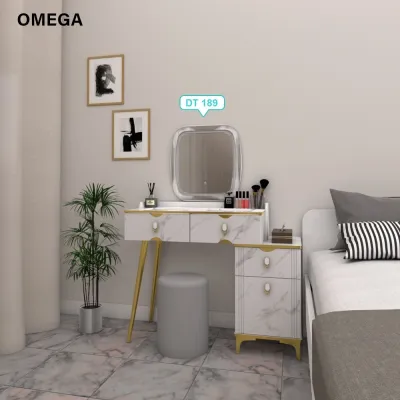 Meja Rias Set / Dressing Table Lampu LED Omega DT 189 plus rakit