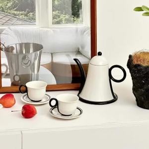 xpkQ Ceramic Teapot Cup Combination Nordic Tea Cups Set Luxury Dining Rooms Tea Tools Sets Beautiful Living Room High End Teacup Set 3H4K8