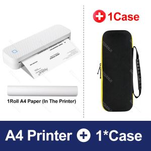 GZQIANJI Portable Wireless Printer A4 Paper Printer Bluetooth Phone Printer for Home Use A4 Mobile Printer for Laptops Inkless Travel Thermal Printer Compatible with Android and iOS Phone & Laptop