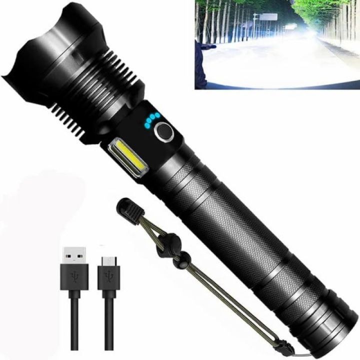 90000 High Lumens LED Rechargeable Tactical Laser Flashlight Outdoor