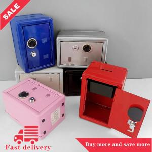 [COD] Frcctre Kids Safe Bank Money Box With Coin Tray Mini Locker Small Safe Storage Box Piggy Bank With Combination Lock And Key