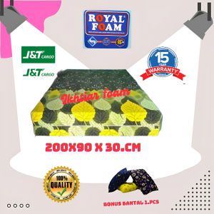 Kasur Busa Single Royal Foam Anti Kempes Anti Bakteri bonus bantal uk- 200x90x30 cm Garansi 15 Tahun