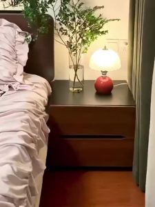 wujia7 Solid Wood Bedside Table 2025 New Model Bedside Cabinet Drawer Cabinet Home Bedroom Bedside Storage Rack Small Simple Storage Cabinet cxy1008