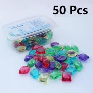 50Pcs/box Liquid Laundry Capsules Ball Long Fragrance Scent Deep Clean Portable Wash Liquids Beads Detergent Capsules