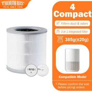 TROUWIDS Air Purifier Filter for 2/2S/2H/2C/3H/3C/3S/Pro/4/4 Lite/4 Pro/Pro H/4 Compact/Max | H13 HEPA + Carbon Filter