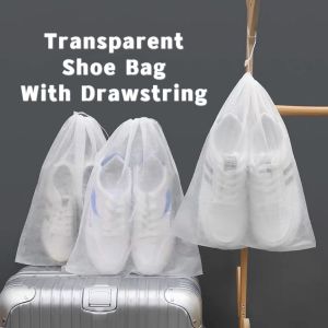 【5pcs】Non Woven Large Drawstring Bag Waterproof Shoes Storage Bag Travel Dustproof Packaging Pocket Bag Shoe Storage 防塵 鞋袋 收纳