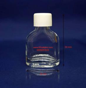 ขวด 3 515 มล. (จำนวน 12 ใบ)  แก้ววาเป็ก + ฝาขาว 07#12