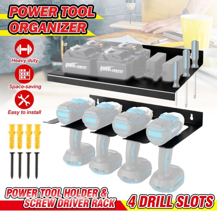 C2M Heavy Duty Floating Tool Shelf & Organizer | Wall Mounted