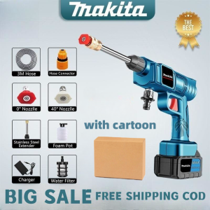 Makita Cordless Pressure Washer Portable High Power 68V Cleaner with Battery Powered Pressure Washer Gun Car Washer Foam Spray