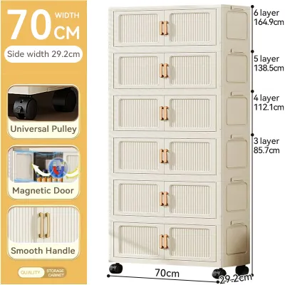 50CM-95CM Larger Multipurpose Double Sided Opening Storage Cabinet Foldable/Stackable Storage Box (Multiple Sizes)