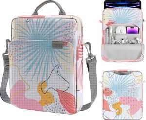 MOKO 9-11 Inch Tablet Sleeve Shoulder Bag for IPad 10.2 2021-2019 IPad Pro 11 2021-2018 IPad Air 4 10.9 2020 Galaxy Tab A8 10.5 Tab A7/S6 Lite 10.4 Tablet Protective Pouch Handbag