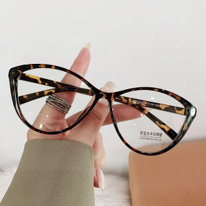 JN IMPRESSION Personalized cat-eye anti-blue light glasses for women funny retro internet celebrity photo taking black glasses frame