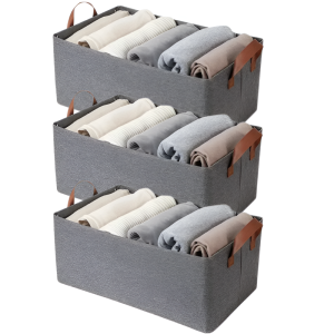 Foldable Closet Storage Box Wardrobe Organizer Household Large Capacity Dustproof Stackable Fabric Storage Box