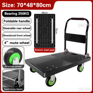Foldable Trolley Bag with Wheels Heavy Duty Trolley Folding Cart Personal Grocery Shopping Cart