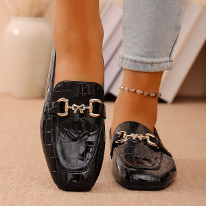 [Free Shipping] 2026 Spring New WomenS Shoes Patent Leather Flat Slip-On Loafers Versatile Small Leather Shoes