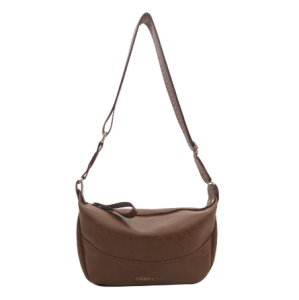 Korean Style Retro PU Leather Shoulder Sling Bag Beg Bags Lady Stylish Casual Banana Half Moon Crossbody Women Office