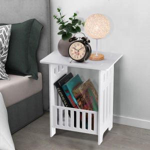 KELLER Nordic Small Coffee Table Modern Square Wooden Side Table Bedroom Side Table Meja Kecil