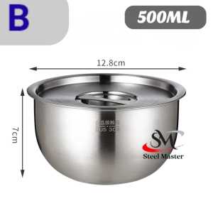 High Quality 304 Stainless Steel Food Grade Steamed Egg Bowl Steamed Egg Soup 500ML 304食品级不锈钢蒸蛋碗蒸鸡蛋羮碗