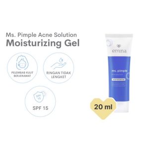 [GJK] Emina Ms. Pimple Acne Solution Moisturizing Gel 20 mL - Pelembab Wajah Solusi Atasi Jerawat dengan SPF