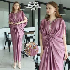 HANIZA KAFTAN PREMIUM TERBARU - GAMIS KAFTAN MEWAH BAHAN ARMANI SILK SUTRA IMPORT