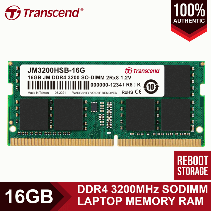 Transcend Ddr4 16gb 3200mhz Transcend JetRam 16GB DDR4 3200 MHz