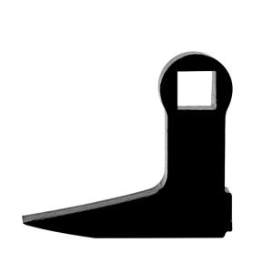 Ergonomic L Shaped High Hardness Crowfoot Pry Bar Leverage Tool For Semi Axles Disassembly Featuring Black Oxide Coating