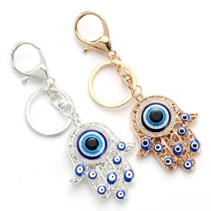 ANSINE Hanger Charms Fashion Jewelry Evil Eye Interior Accessories Turkish Evil Eye Palms Shape Lucky Charm Car Keychain Car Ornaments Auto Accessories Car Pendant
