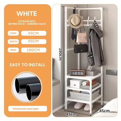 Coat Rack Corner rack Shoe Hat Rack Multifunctional bedroom cloth rack Shoe Rack Organizer hanger Space-saving