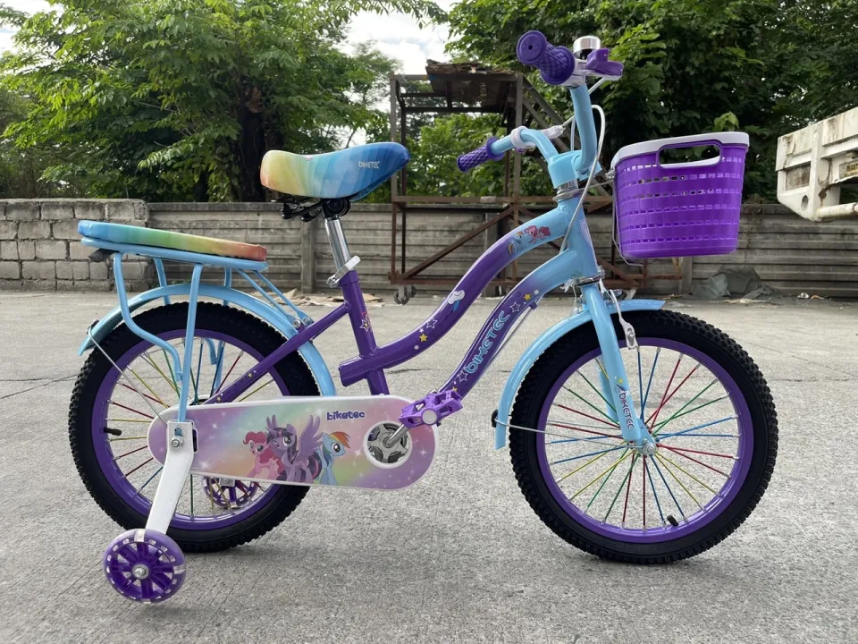 available kids bike for girls kids size 16 rainbow color