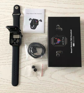 2023 New TWS Bluetooth Headset Smart Watch 2 in 1 Men 1.69 Inch Full Touch Screen IP67 Waterproof Sports Fitness Bracelet Women Heart Rate Blood Pressure Monitoring Smartwatch PK X5