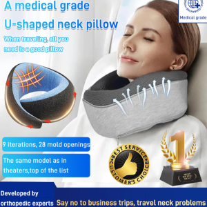 U-shaped Pillow Soft and Skin-friendly Cervical Neck Protector Pillow Snap-on Model Space Strong Support