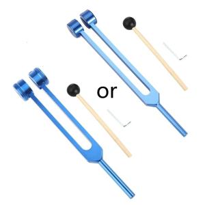 Âm thoa thiết lập 128 Hz y tế âm thoa thính kiểm tra hợp kim nhôm điều chỉnh năng lượng ngã ba với búa tap công cụ âm nhạc