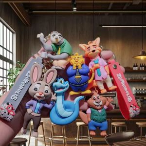 Ya zhou dài Zootopia thỏ Judy Keychain Mặt treo hoạt hình dễ thương động vật thành phố nhân vật Charm Gắn Túi cho các cặp vợ chồng và trẻ em