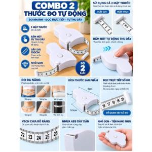 THƯỚC ĐO SỐ ĐO CƠ THỂ COMBO 2 CÁI 150CM | THƯỚC DÂY ĐO VÒNG EO NGỰC TỰ THU CM INCH