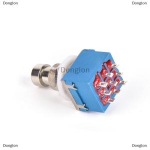 [COD] Donglon 1x 9-pin 3PDT กีต้าร์เอฟเฟค Pedal BOX STOMP Foot Metal SWITCH True BYPASS BLUE