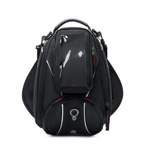 กระเป๋าถังเชื้อเพลิงรถมอเตอร์ไซค์อเนกประสงค์กันน้ำมีแม่เหล็กติด GPS กระเป๋าใส่โทรศัพท์กระเป๋าท้ายจักรยานยนต์กระเป๋าที่บังฝนฟรี