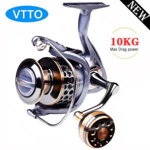 VTTO Max Drag 10KG Spool Fishing Reel Gear 5.1:1 Ratio High Speed Spinning Reel Casting Reel Carp For Saltwater