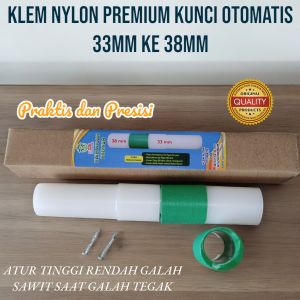 KLEM NYLON PREMIUM KUNCI OTOMATIS PIPA GALAH SAWIT 33MM KE 38MM COD