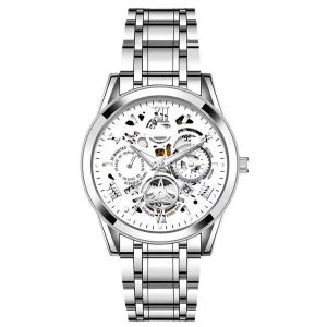 【READY STOCK】Original Men Luxury Watch Stainless Steel Strap Waterproof Quartz Watch Men Business Wrist Watch Jam Tangan Lelaki