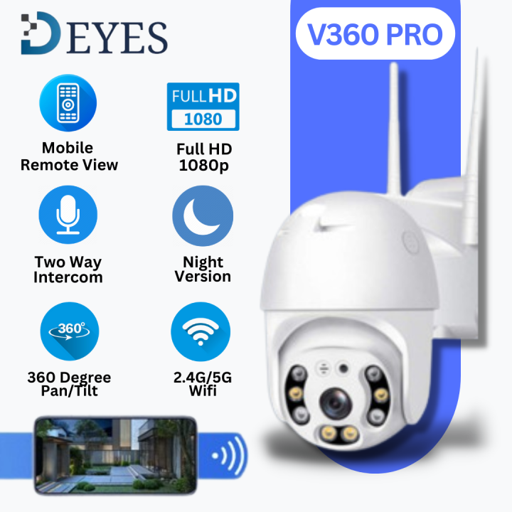 Deyes CCTV V380 1080P CCTV WiFi Wireless IP Home Security Camera with