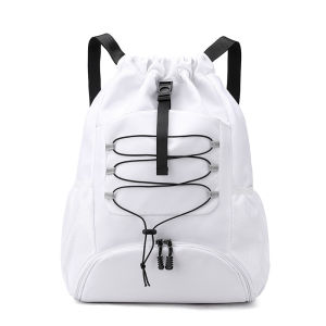 Drawstring Backpack Bag Sports Gym Backpack with Shoe Compartment Large Capacity Athletic Sackpack Workbag