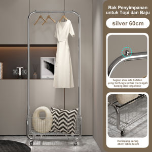 LG Rak Gantungan Baju Stainless Steel EMAS Rak Baju Gantung Aesthetic Gantungan Baju Berdiri 120CM