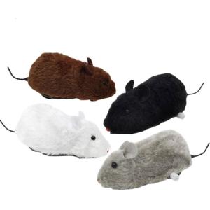 Windup Plush Mice Toy Set Of 4 Realistic Mouse Spring Toy For Pet And Baby Crawl Learning Parent Kids Activity Toy