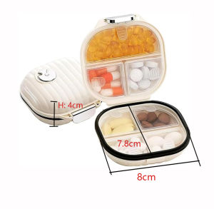 Myelement Travel Pill Organizer Portable Pill Box Small Pill Box Pill Case Moisture Proof Daily Medicine Storage Case